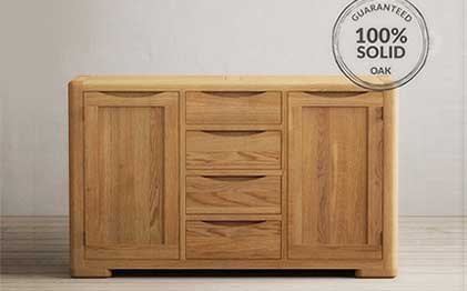 Table crafted from 100% Solid Oak